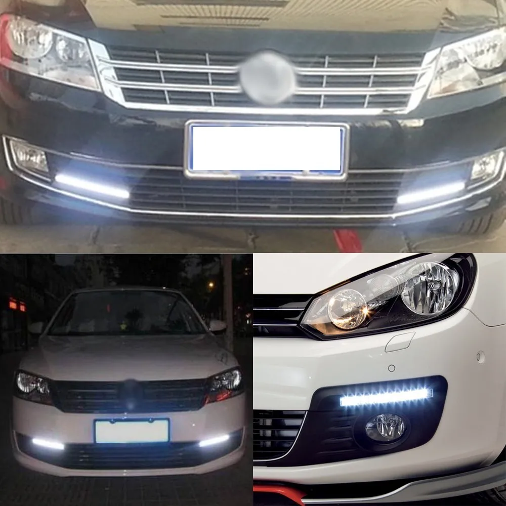 2 шт. COB DRL светодиодный дневные ходовые огни DRL 12 В COB светодиодный водонепроницаемый автомобильный Рабочий фонарь 17 см
