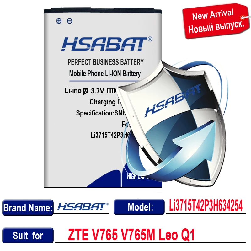 Новый аккумулятор большой емкости для ZTE V765 V765M Leo Q1 2200mAh Li3715T42P3H634254|Аккумуляторы