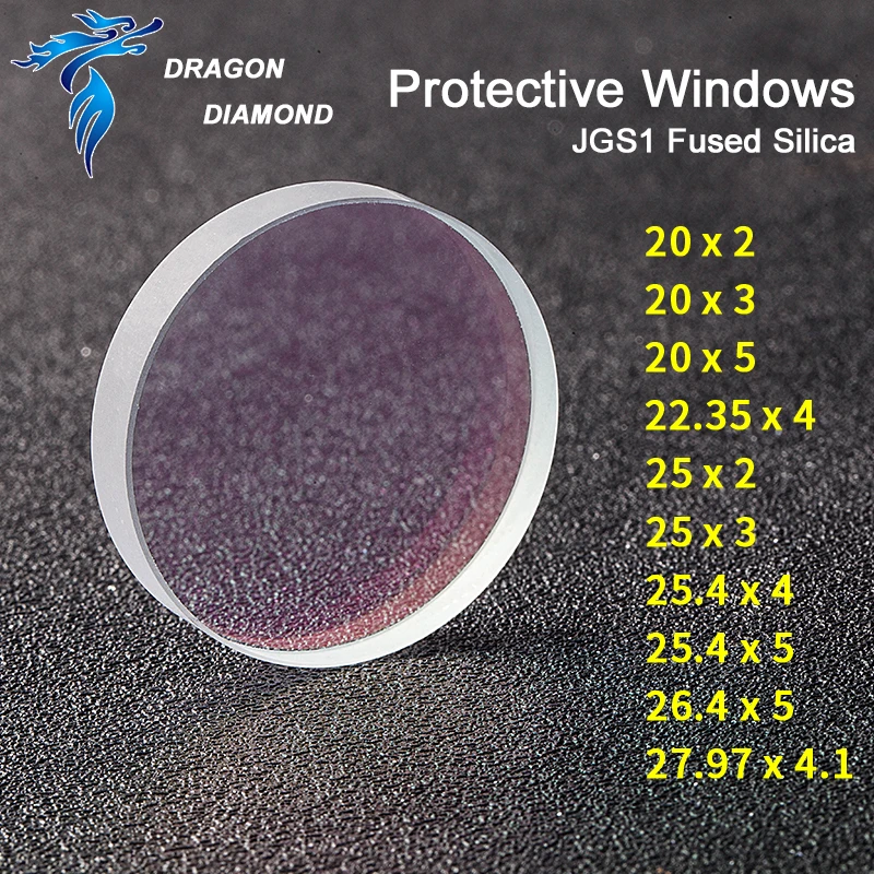 Оригинальные защитные стекла кварцевые плавленые кремниевые линзы диаметром 20 29