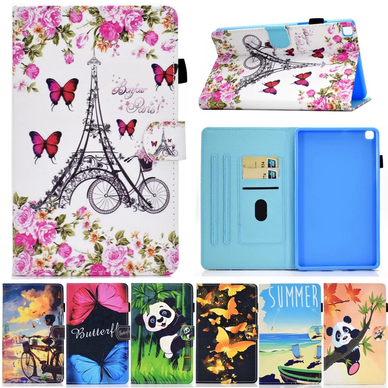 Чехол для Amazon New Fire HD 7 2015 2017 2019 чехол планшета кожаный мультяшный с карманом карт и