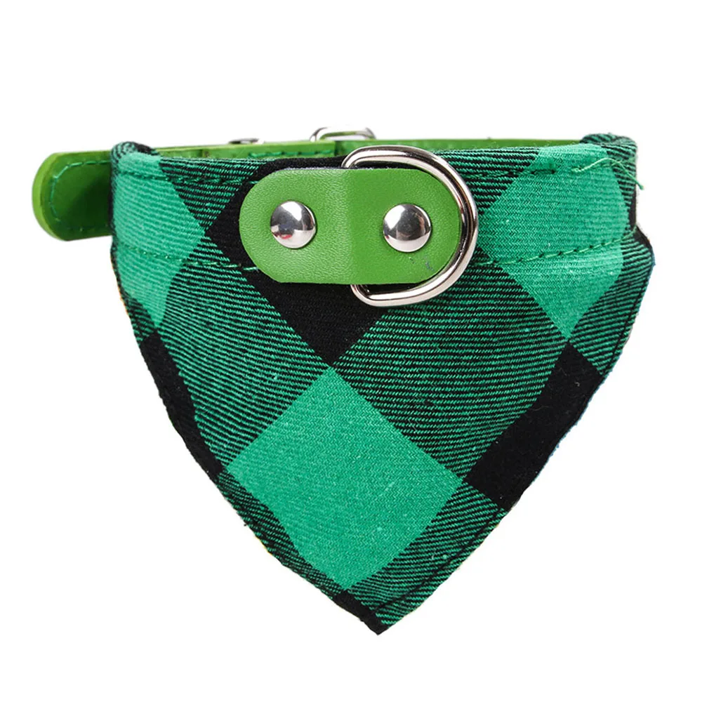 Аксессуары для домашних животных бандана собак клетчатый треугольный шарф кошек