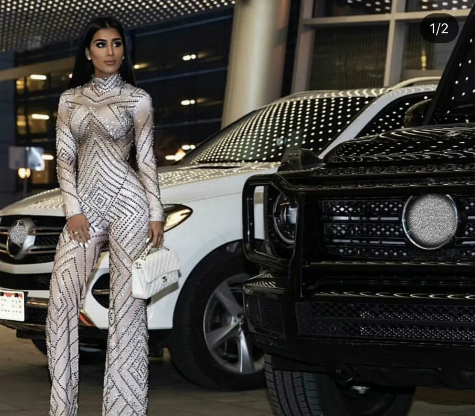 Женский комбинезон со стразами Модный Блестящий Комбинезон на день рождения