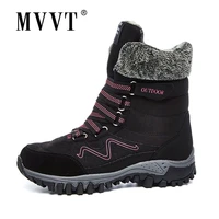 winter women hiking shoes with fur trekking boots super warm outdoor snow shoes women wearable antiskid women sneakers