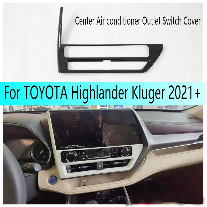 Отделка Крышки Выключателя автомобиля для Toyota Highlander Kluger 2021 + панель переключателя кондиционера