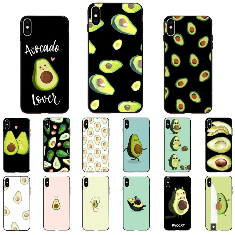 

Fruit Avocado Phone Case For iphone 12 11 Pro Max Case For iPhone 11 12 mini XS MAX X XR SE2 8 7 6S Plus Case
