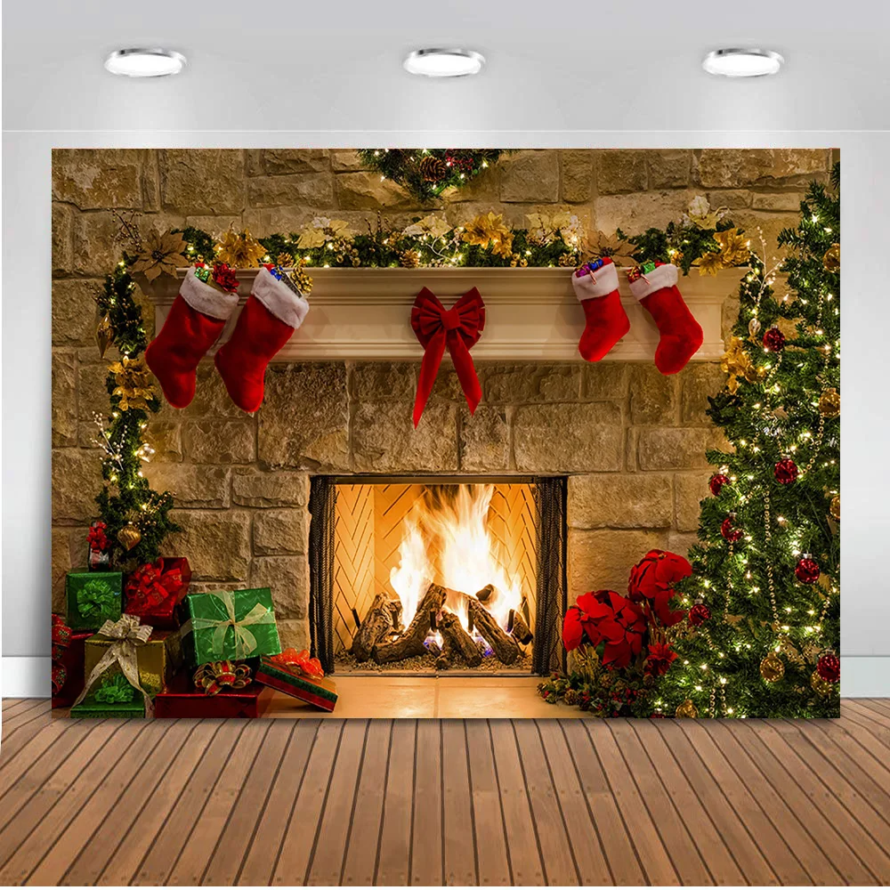 

Colorful Glitter Fireplace Christmas Fireplace Christmas Tree Portrait Picturegraphy Red Socks EV