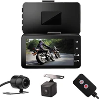 3inch hd display dual cameras loop portable universal g sensor video recorder easy install waterproof motorcycle dvr abs