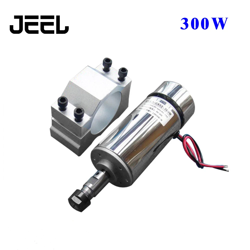 DC12V-48V 52 мм 300 Вт ЧПУ мотор шпинделя ER11 патрон+ 300 Вт 12-48 В CNC шпиндель двигатель постоянного тока+ кронштейн для гравировального станка