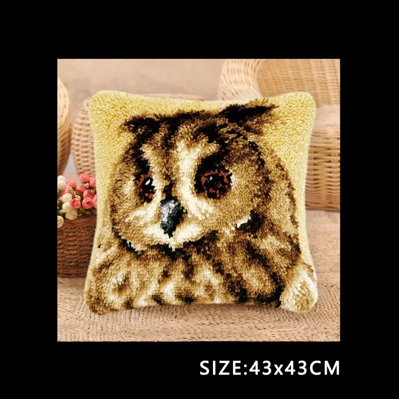 Набор для вышивки крестиком сделай сам подушка с животными защелкой 42 см | Дом и