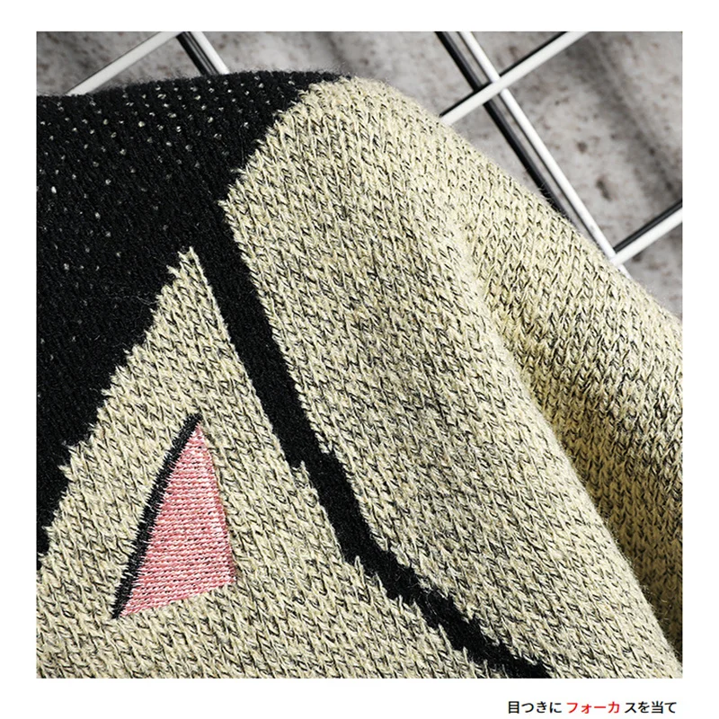 

2021 Men Hip Hop Streetwear Harajuku Sweater Vintage Retro Japanese Style animal Girl Knitted Sweater Autumn Cotton Pullover