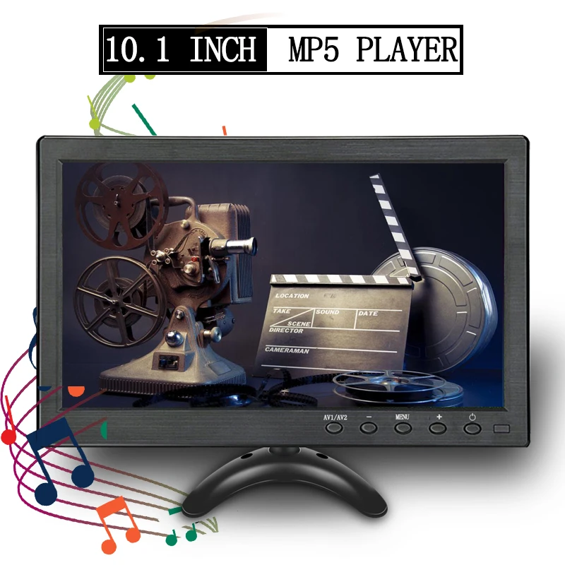 10,1 дюймов ЖК-монитор для автомобиля Mp5 плеер цветной экран Ps3 Ps4 Xbox Pc игровая камера заднего вида Hd Hdmi Vga Авто Электроника hd - Цвет: Have MP5 function