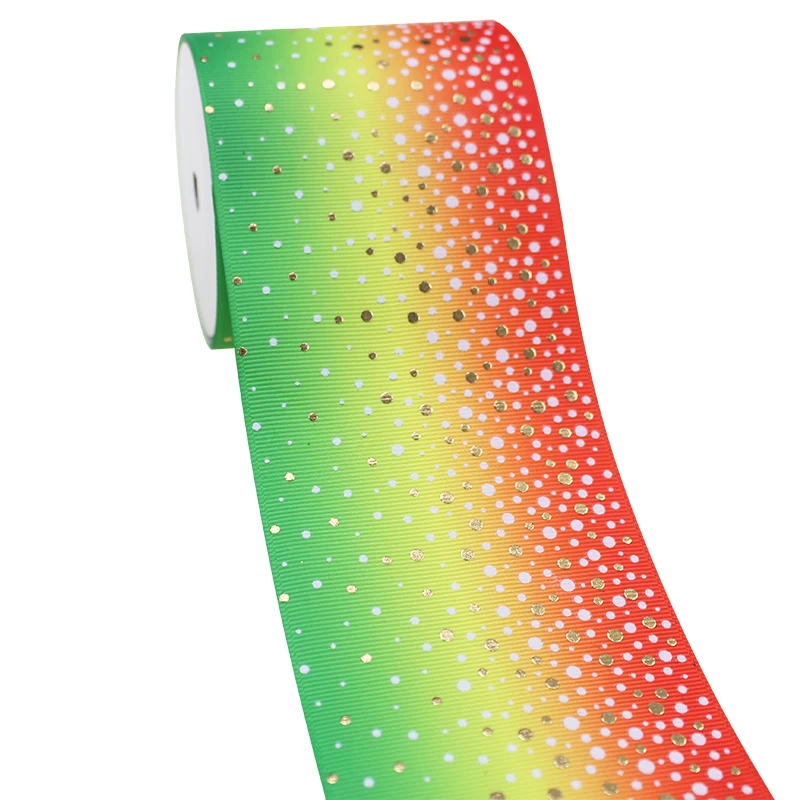 3 '྇ мм Популярная Мода Градиент Радуга горошек чернила печать светящаяся в