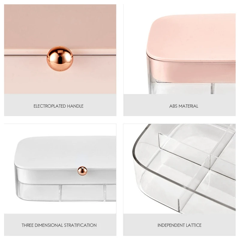 Large-Capacity Double-Layer Jewelry Box Nordic Luxury Earrings Necklaces Ring Accessories 30 Grids Storage Display | Дом и сад