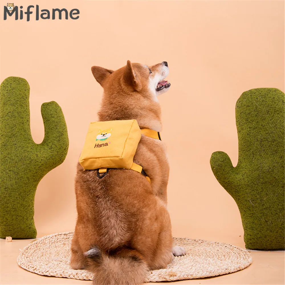 Изысканный холщовый рюкзак Miflame для собак модный домашних питомцев сумка жгут