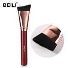 Профессиональная Кисть для макияжа BEILI, кисть из козьего ворса, бордового и красного цвета для век, контура, основы, растушевки, набор одинарных кистей для макияжа