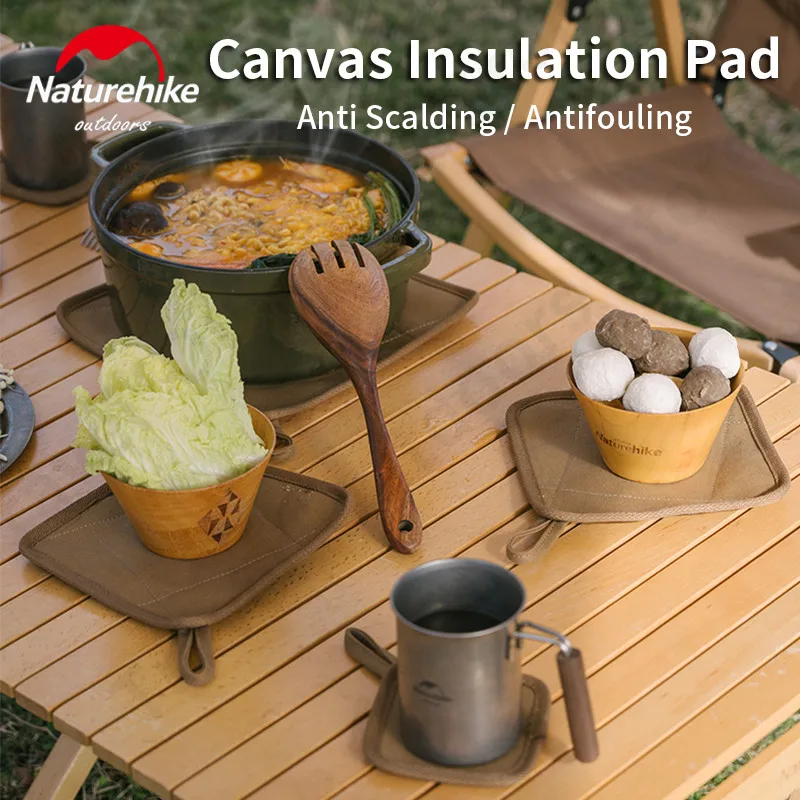 

Naturehike Camping Canvas Insulation Pad Outdoor Picnic Kitchen Waterproof Oil Proof Pot Pad Table Mat 10x10cm/17x17cm/24x24cm
