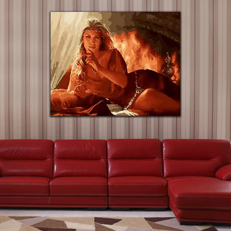 DIY картинки для раскраски по номерам wit Queen рисунок рельефная картина рамка