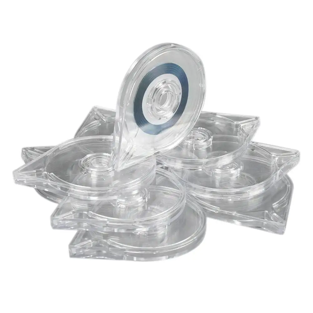 

10Pcs Transparent Nail Art Striping Tape Line Cases Sticker Roller Box Holder