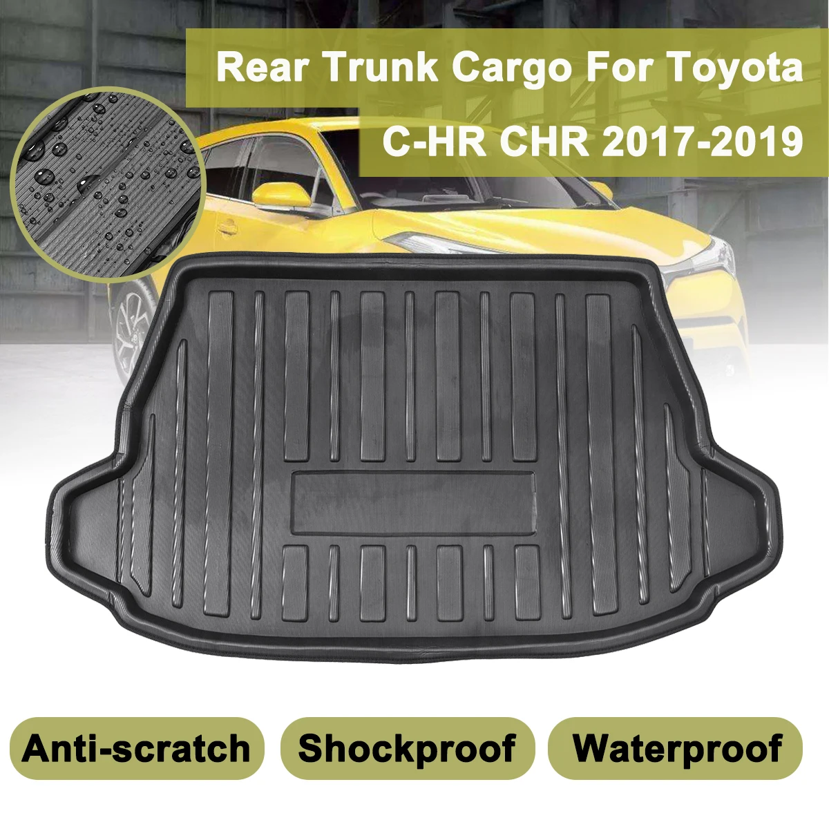 Для Toyota C HR ЧР 2017 2018 2019 + брюки карго лоток ковер пусковая площадка коврик для