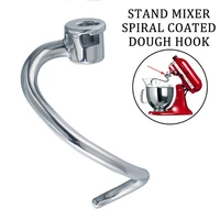 stainless steel stand mixer spiral coated dough hook for kitchenaid stirring tool w10462785 ksm7586p ksm7990 ksm8990
