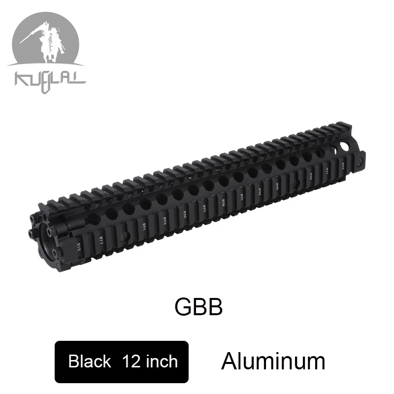 MK18 12 In Black GBB Алюминиевый жесткий слой анодированный MK18 RISII " 9" 1" страйкбол handguard черный CB тактический рельс для AEG GBB гель-бластер - Цвет: MK18 12 In Black GBB