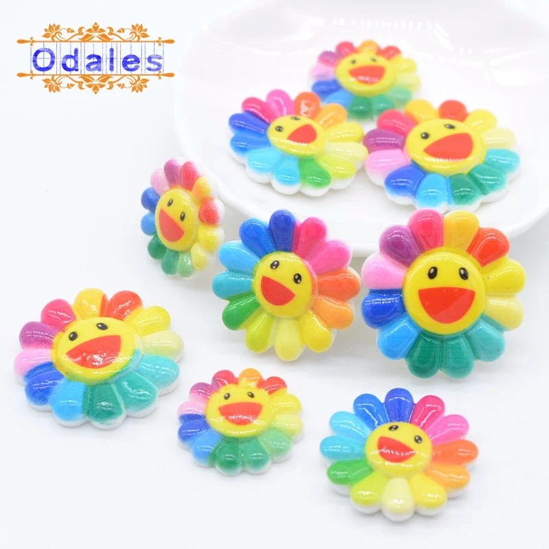 20 шт./лот улыбающийся красочный Подсолнух многоразмерная улыбка полимерная
