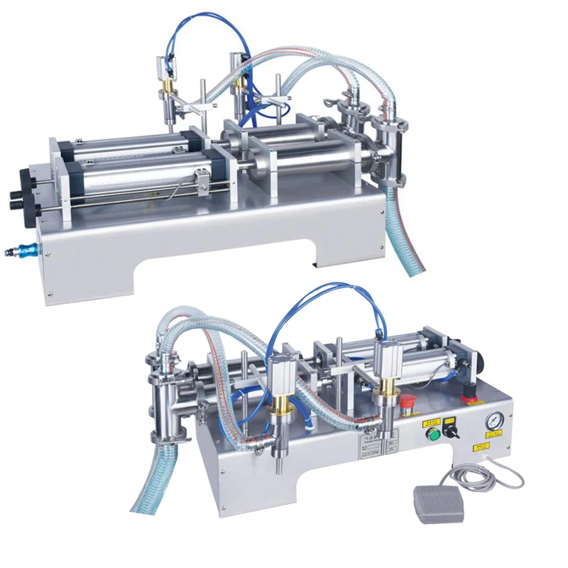 

PBOBP 2 Head Liquid Filling Machine High Temperature And Heat Resistant Filling Machine With Automatic Conveyor Belt