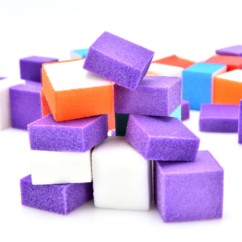 

90-70pcs/Bag Colorful Mini Irregular Nail Buffer File Sanding Sponge Grinding Polishing Nail Art Manicure Salon Tools Random