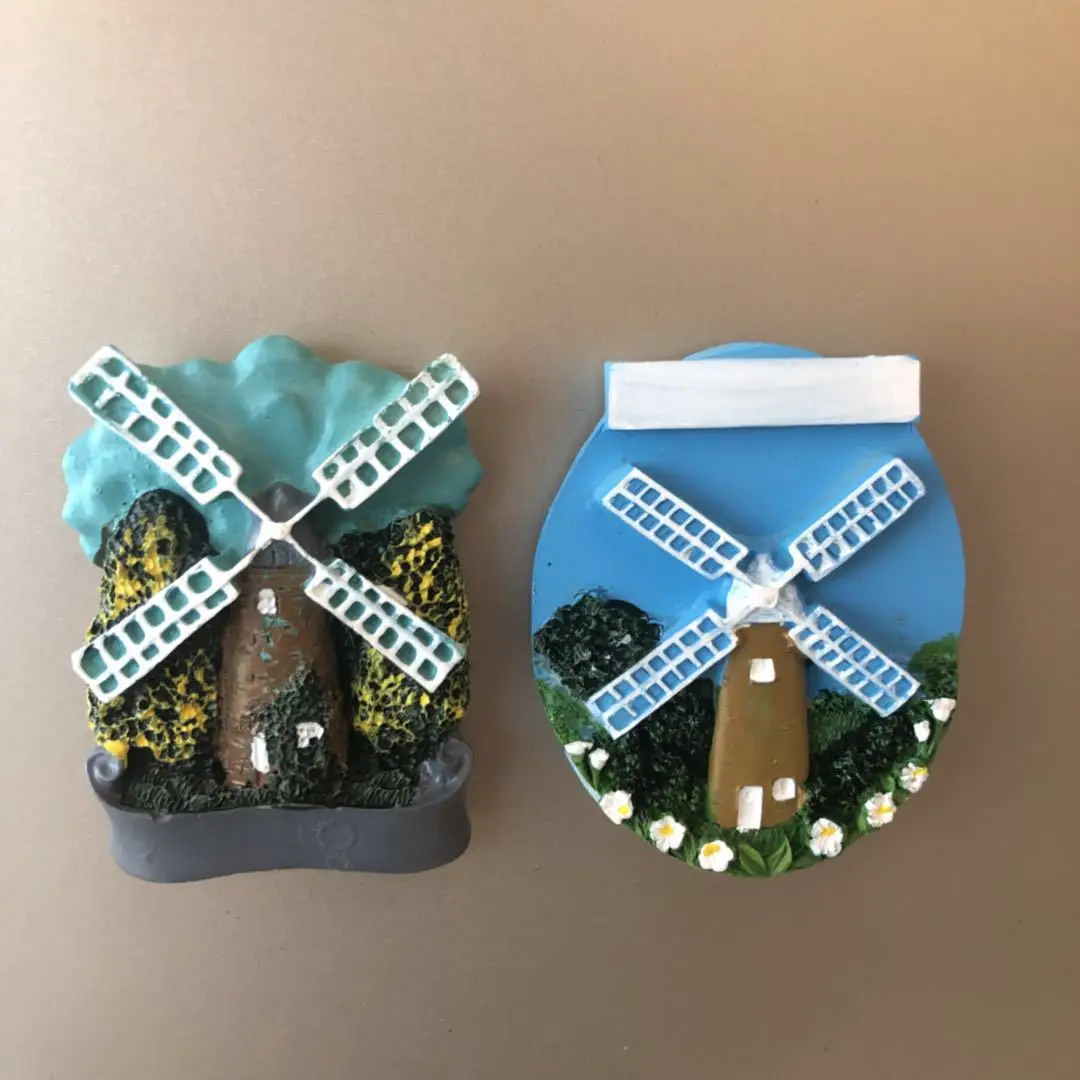 3D магниты на холодильник из смолы голландские тюльпаны ветряная мельница