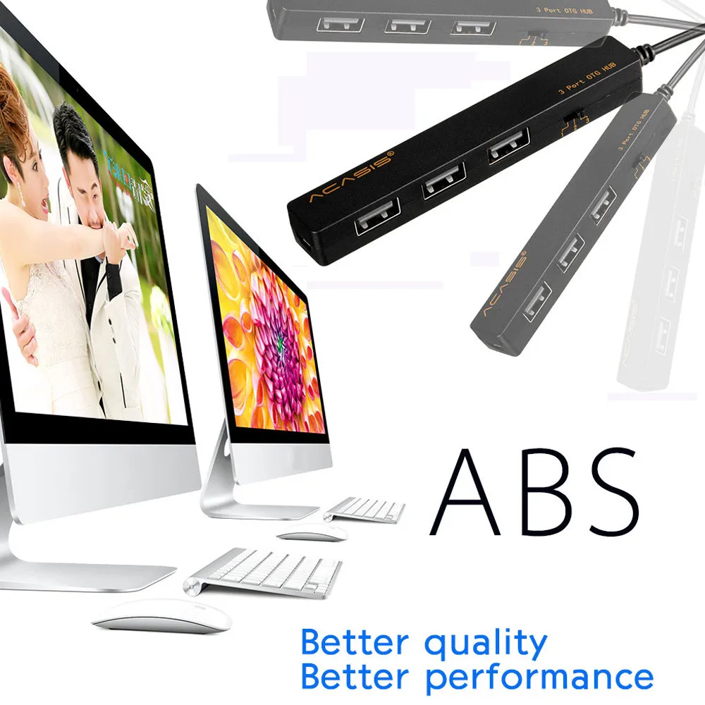 Цифровые кабели ACASIS 3 USB 2 0 OTG зарядный кабель концентратор PAR Sam sung Android Ta N7J4 адаптер