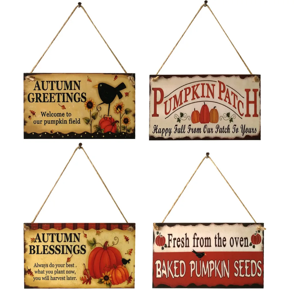 

Home Decor Modern Wooden Sign Board Interior Decoration Harvest Festival Thanksgiving Gifts Garden Decor Wood Ornaments