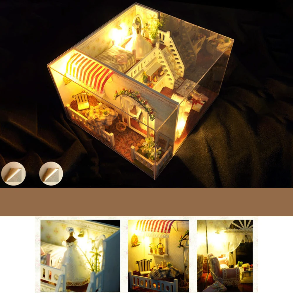 

Assembled 3D Doll House Furniture Manual Assembling Toys Miniature Kit for Birthday Gifts Children Toy Supplies