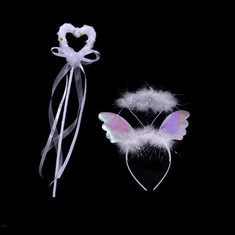 Black White Feather Angel Wing Child Adult Cosplay Show Costume Prop Wedding Party Halloween Christmas Navidad Decorations - Цвет: A