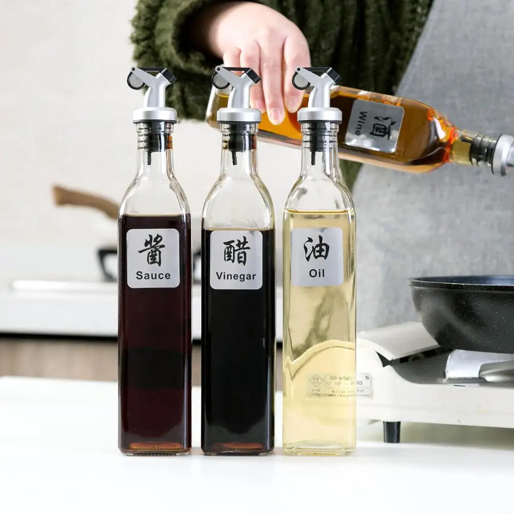 Автоматическая открывающаяся и закрывающая Стеклянная емкость для масла