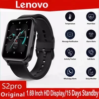 lenovo s2 pro smart watch men thermometer heart rate monitor fitness tracker 1 69 ips touch screen ip67 waterproof smartwatch