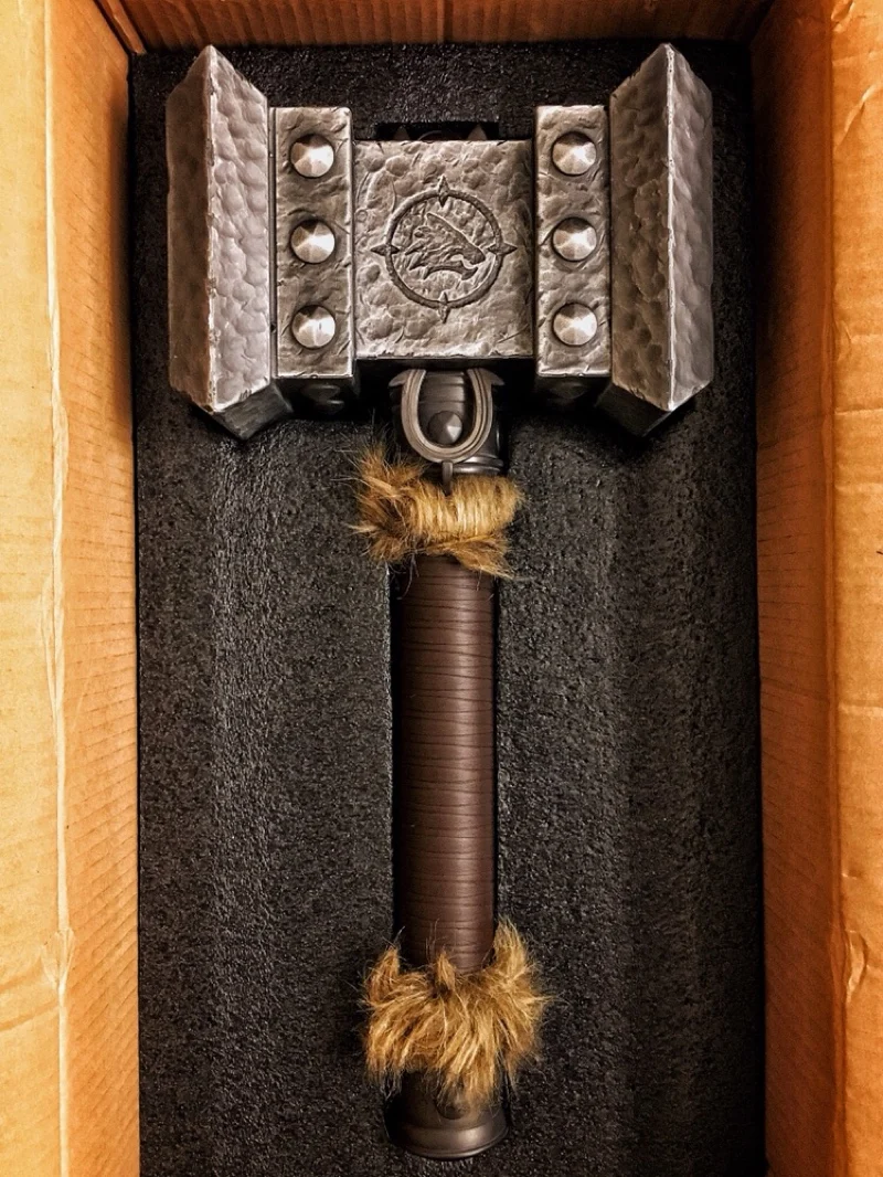 [Металл Сделано] 1:1 55 см WOW металлический думхаммер оружие молоток Коллекционная