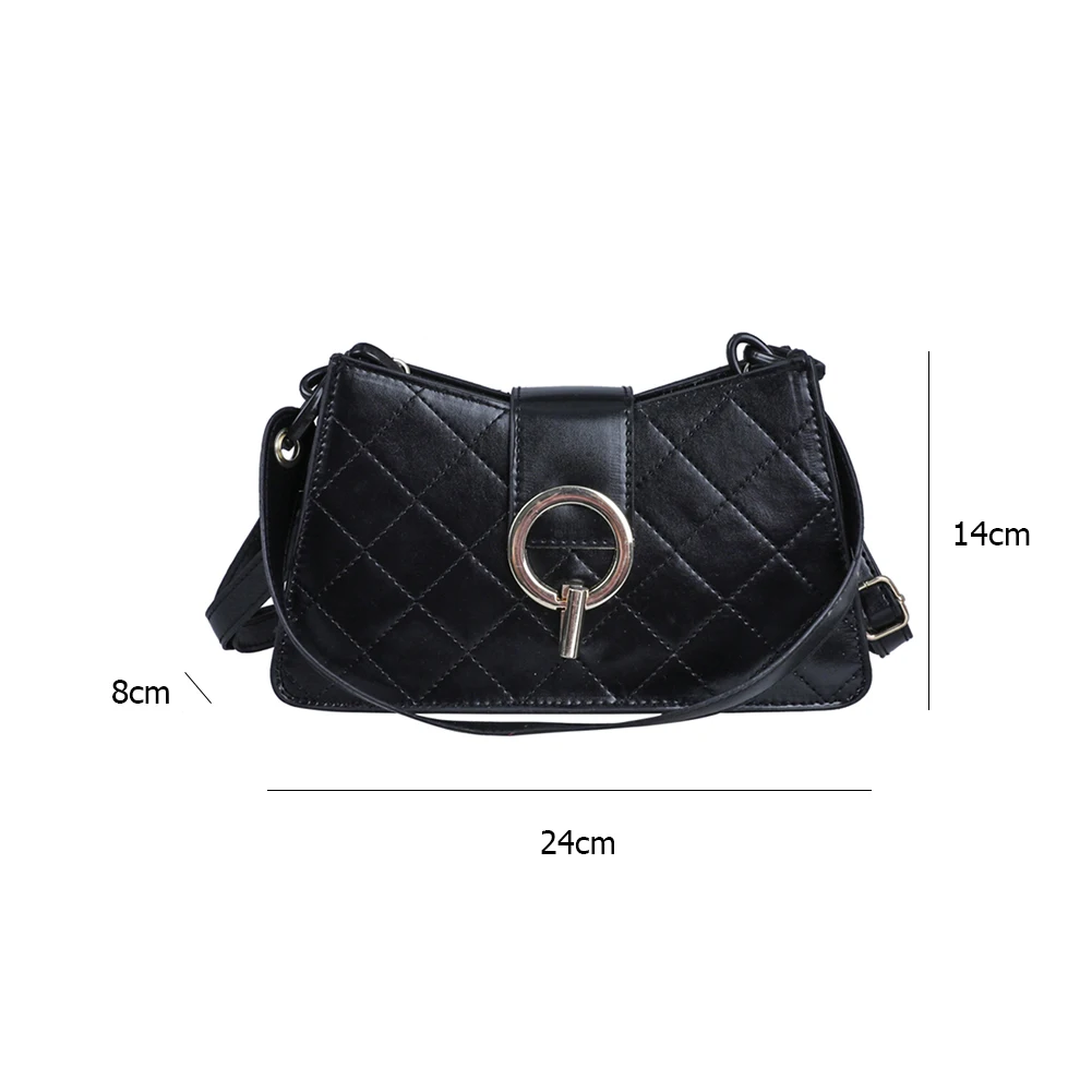 

Fashion Solid Color PU Leather Crossbody Bags Women Lattice Pattern Shoulder Messenger Handbag Pouch