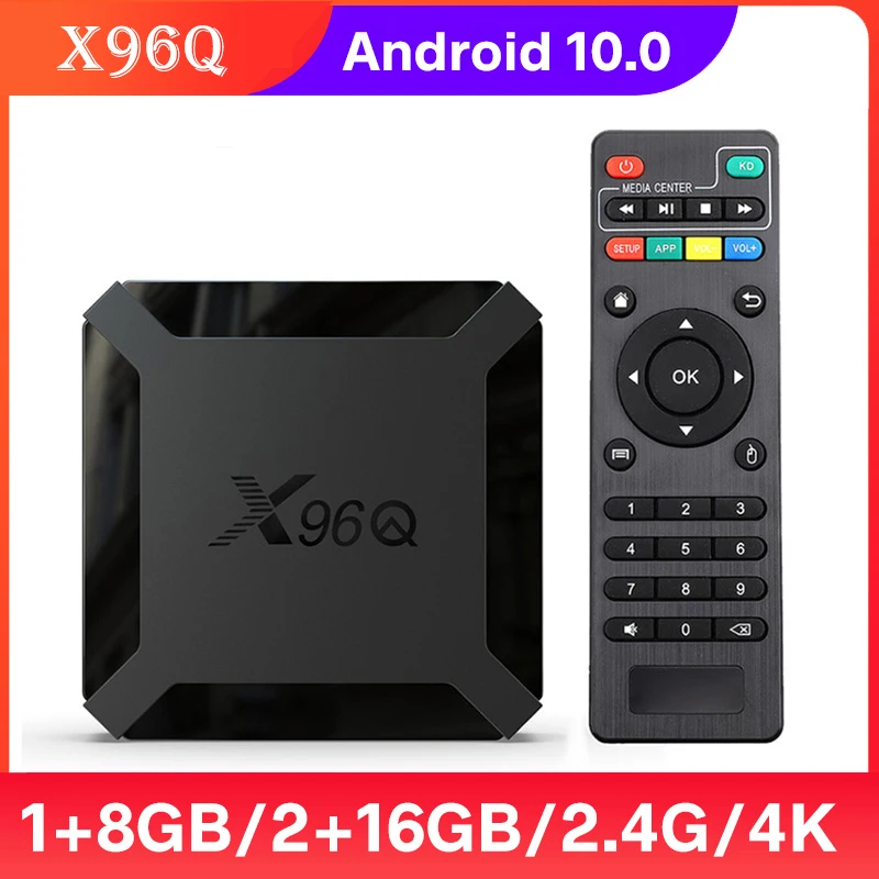 X96Q ТВ коробка Android 9 0 2 Гб 16 IP H313 Четырехъядерный 4K 4G Wifi цифровая Видео