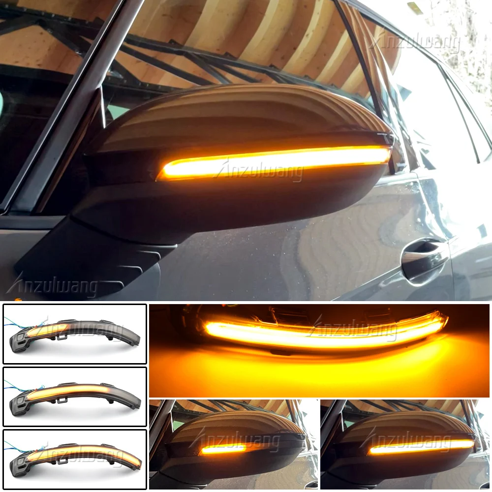 

For VW Volkswagen Golf 8 MK8 GTI R GTE 2020 2021 Dynamic Side Rear View Mirror LED Turn Signal Light Amber Lamp Left and Right