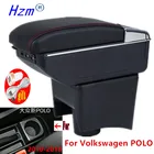 Подлокотник для Volkswagen POLO 2016 2017 2018 Новинка для VW POLO Polo Mk5 6R Vento автомобильный подлокотник центральный ящик для хранения USB светодиодный