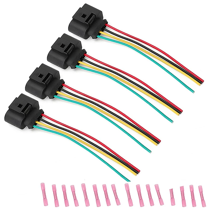 

4 Pack Ignition Coil Connector Plug Harness for Passat A4 1.8T, 2.0T, 2.5L, 3.2L, 4.2L Ignition Coil Harness