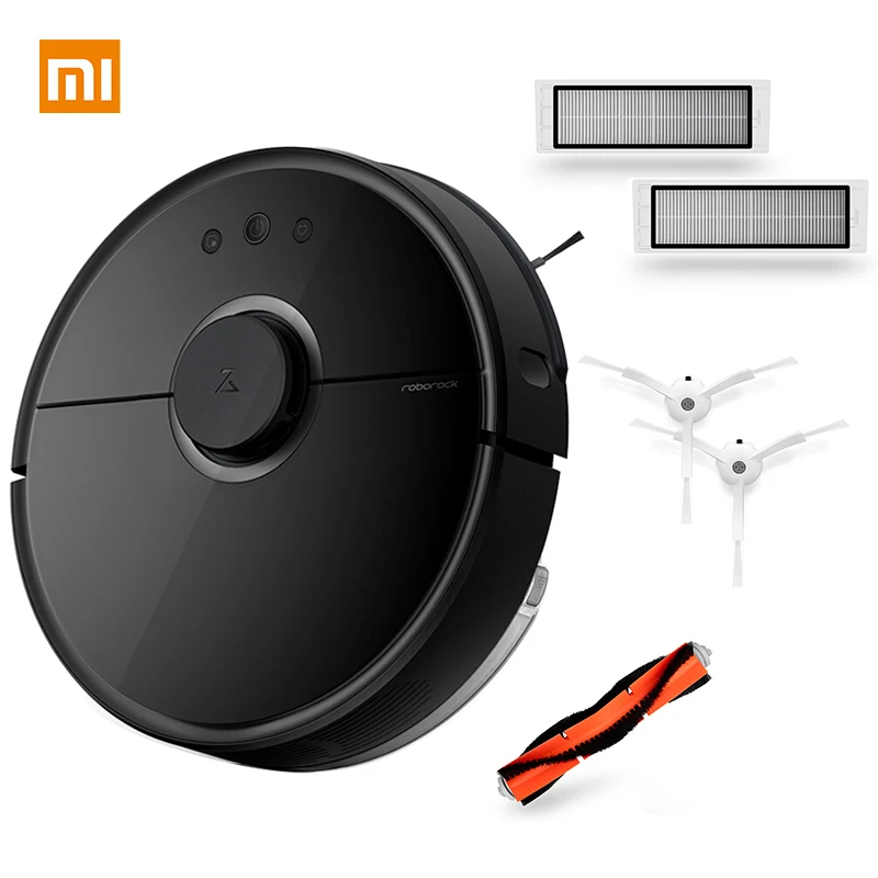 [Быстрая ] робот-пылесос Xiaomi Roborock S50S55 с 2 зонами, автоматическая очистка, влажная швабра, управление приложением - Цвет: S55 P1