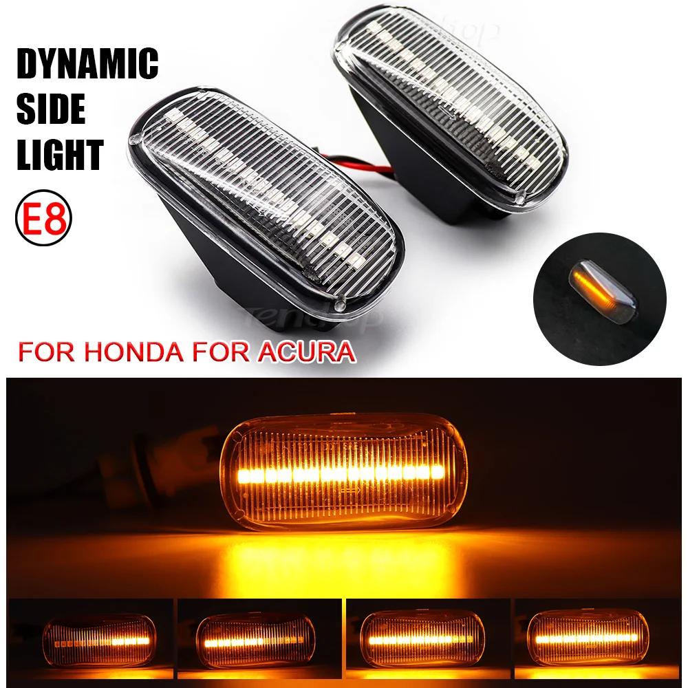 Динамический последовательный указатель поворота для Honda CRV Accord Civic City Jazz Stream HRV