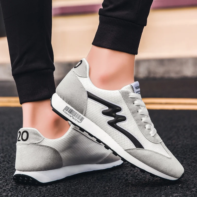 

Outdoor Sport Running Shoes Men Genuine Leather Sneakers Light Casual Anti-skid Walking Shoes Breathable Running Shoes for Men