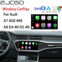 zjcgo wireless apple carplay android auto interface adapter box for audi a7 4g8 4k8 a8 d4 4h d5 4n cic evo mmi 2g 3g mib system