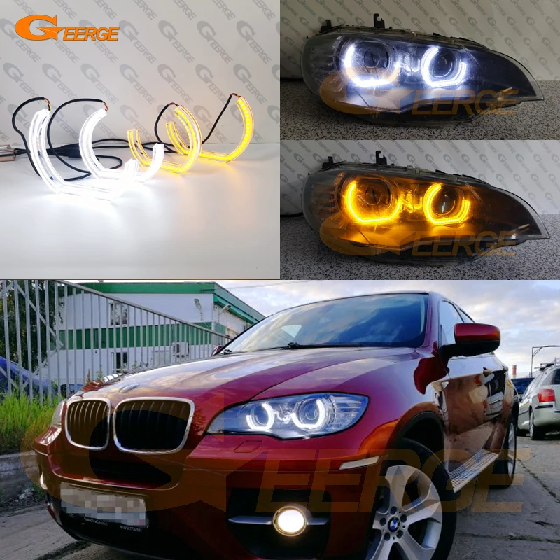 Для BMW X6 E71 E72 X6M X5 E70 X5M отличный ультра яркий дневной светильник с поворотным