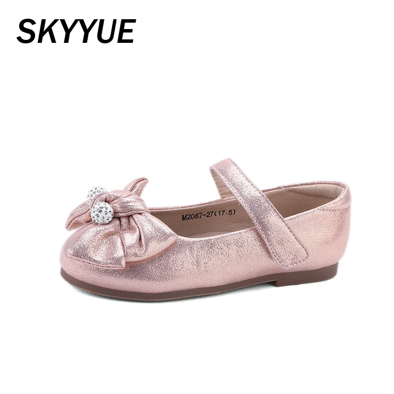 Весенняя детская обувь с бантом Платье для маленьких девочек Обувь принцессы на