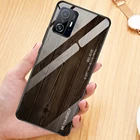Чехол для Xiaomi 11t Pro с текстурой древесины, чехол из закаленного стекла для Xiaomi Mi 11 Ultra Lite 4G  11t Pro Mi11, противоударный чехол