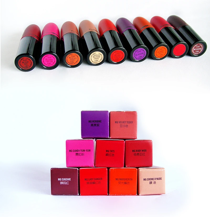 Бархатная помада Тедди водостойкая стойкая влажная Lipsick матовая красная нюдовая