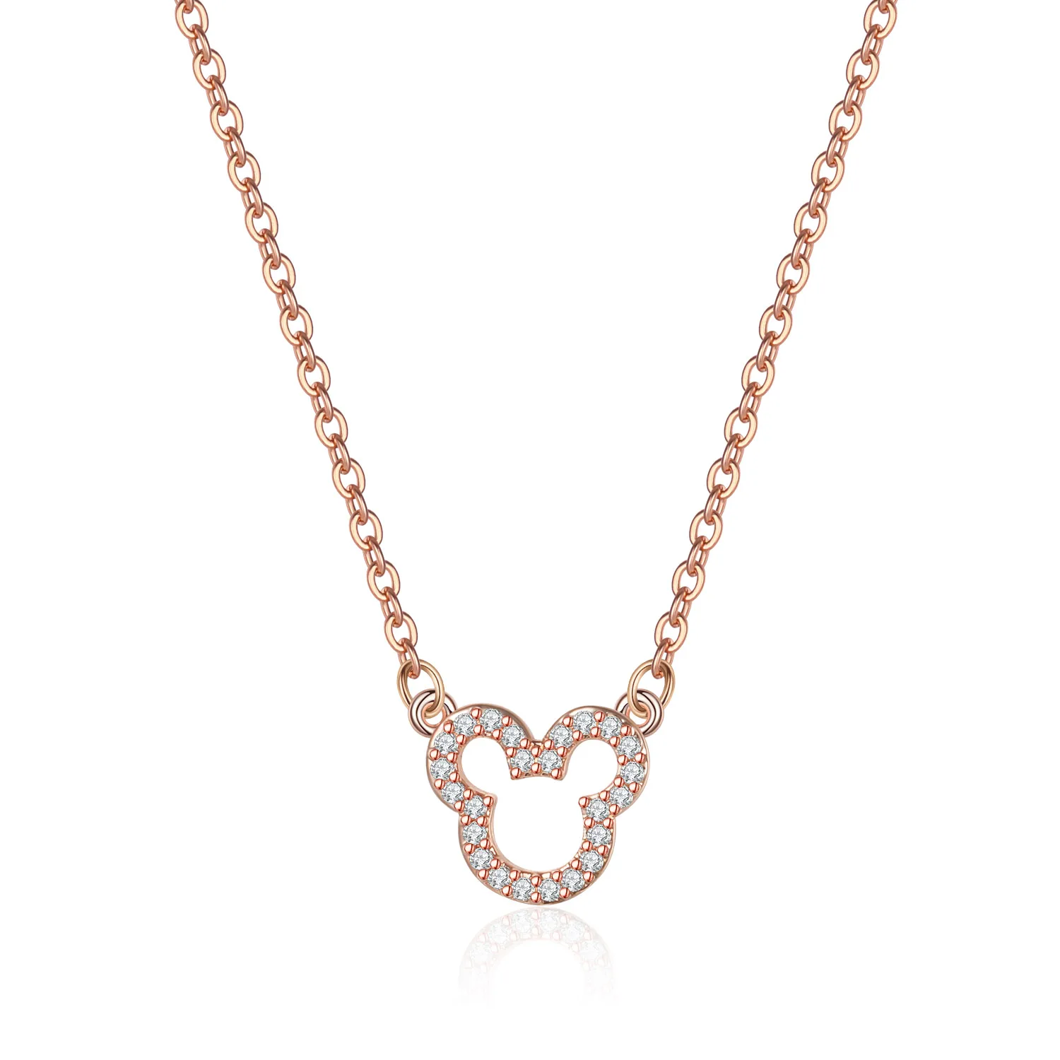 

Mini Bear Sweet Dolls Pendant Animal Necklace with Cubic Zirconia Jewelry Gift for Women Girls Friend